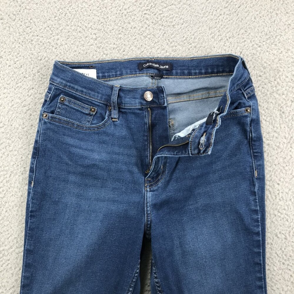 CALVIN KLEIN‎ Jeans Womens Size 6 High Rise Skinny Medium Wash Repreve Denim - Picture 5 of 16